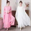 Vêtements ethniques Robe traditionnelle chinoise Qipao Rouge Cheongsam Robes Été 2022 Longue Robe Vintage Femme Oriental Robes 30813