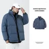 Piumino da uomo 2022 Abbigliamento invernale in cotone Tendenza casual Cappotto con colletto alla coreana Giacca oversize alla moda da strada ampia e calda