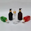 Botellas de almacenamiento 20 piezas 200ml bomba de loción de tornillo de aluminio dorado plateado vacío negro para embalaje cosmético contenedor de cuidado personal gel de ducha