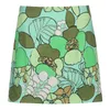 Rokken aonlypluto dames casual bloemen print mini rok hoge taille pure mesh y2k streetwear met voering