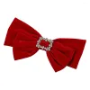 Bandanas cheveux nœuds Clips pince Barrettes épingle à cheveux coiffure décors printemps Satin grand nœud papillon rouge