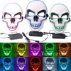 Halloween Luminous Party Masks El Cool Light Skull Mask 10 Color Ghost Festival Partys Decorative Mask T9I002199