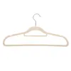 Hangers 10 Pcs Flocking Hanger Non-Slip Plastic Velvet Coat Flocked Custom Seamless Drying Rack