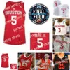 College Basketball Wears Nik1 NCAA Basketball Final Four Houston Cougars College 24 Quentin Grimes Jersey 0 Marcus Sasser 3 DeJon Jarreau 2 Caleb Mills 4 Justin