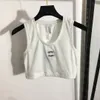Femmes tricots haut court sport soutien-gorge élastique tricoté dessus de yoga concepteur lettre imprimer gilet femmes Sportwear1093937