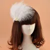 Headpieces Feather Pearl Hair Decoration Silk Yarn Blomma huvudbonad brud bröllopsklänning Tillbehör Korea Japan