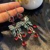 Dangle Earrings Exquisite Korean Butterfly Fairy Tassel Long Personalized