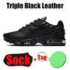 TN Plus настройка 3 кроссовки TNS Tnplus для мужчин Женская обувь TN3 Тройная белая черная кожаная единство оливково -зеленая черная черная голубая мужская кроссовки.