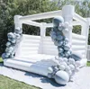 4m/5mwhite maison de rebond le plus populaire château gonflable de mariage gonflable en pvc saut lit videur avec souffleur d'air pour la fête et les événements