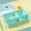 Dinnerware Sets 304 Stainless Steel Cartoon Lunch Box Leak Proof Portable Bento WIth Cutlery For School Student Insulated Storage