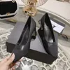 Spring and Autumn Dress Shoes Period Fashion designer & accessories shoes leather color matching women's retro thick wedding casual 6.5Cm high heel outdoor