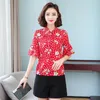 Camicette femminili estate a mezza manica floreale camicia flare femminile bagliore blover busas femminile femminile