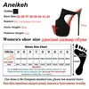 Kl￤dskor tofflor aneikeh 2023 mode blandad f￤rg pu sexig tunn h￶g h￤l ￶ppen t￥ slip-on women sommar mules plattform damer utomhus sandaler 221213