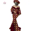 Etnik Giyim Kadınlar İçin Afrika Etek Setleri Dashiki Seksi Bazin Plus Sizetraditional Africlothing WY1196