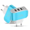 Adaptador de carregador de parede com LED 3 portas USB para viagens Smart Mobile Phone Device 5V 3.1A Carregamento rápido EU US Plug Adpaters para iPhone iPad XiaoMi