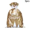 Décorations de Noël 5pcs Sacs cadeaux Favoris Party Candy Sac d'emballage vide Boîte mystérieuse Décoration de l'année 2023