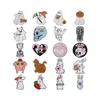 pièces de chaussures accessoires accessoires de pièces de chaussures lapin blanc broches animaux de bande dessinée lapin revers épingle en émail denim vestes vêtements bouton badge drôle mignon bijoux