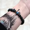 Braccialetti con ciondoli Uomo Armbanden Pietra lavica naturale Borda il braccialetto per le donne Femme Regalo Pulseras Mujer Homme Bijoux Pulsera Hombre