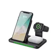 4 في 1 شاحن لاسلكي Stand 15W Qi Qi Fast Charging Dock Station for iPhone 14 13 12 11 x iwatch 8 7 Airpods Pro 2