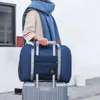 Duffel Bags Складывание туристической сумки Женщины белая картина припечатка с большой емкостью ручную багаж