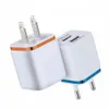 Universal 2.1A Home Wall Charger Dual Ports USB AC Power Adapter US Plug Tablet Chargers For iphone 11 12 samsung huawei Android phone Fast charging