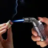 Coude petit pistolet briquet Jet Butane gaz coupe-vent allume-cigare outil de Camping en plein air allume-cigare