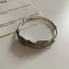 Bangle NY Silver Color Feather Bracelet Retro Korea Dongdaemun Fashion Literature And Art Sen Department Jewelry Gift