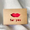 Kraft Paper Love Love Geting Card Valentine's Hollow Greet Armaviving Birthday Barding Cards 6pcs/Set TT1213