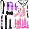 Vibrator sexleksak för par erotisk anal pärla rumpa plug pisk rep g spot stimulator dildo bdsm set fetisch vuxen spel hpl3 3UC2