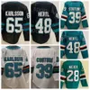 Men Blank Ice Hockey 48 Tomas Hertl Jerseys RETRO RETRO 65 ERIK KARLSSON 28 TIMO MEIER 39 Equipe de Couture Logan Black Green White Color All Stitching For Sport F￣s