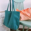 Storage Bags Shopping Bag Book Literary Solid Color Canvas Shoulder Cloth Cotton And Linen Environmental Protection