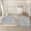 Tapetes de sala de estar redondos irregulares carpete sem vinco macio macio de decoração moderna casas de quarto anti-deslizamento tapetes para crianças