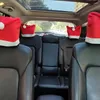 Stol täcker julhatt bilstolens nackstödfunktionsfunktionella skydd Santa fordons tillbehör dekoration