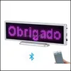 Módulos de LED P3 Bluetooth Recarregável Sign 16x64 Pixels Painel de exibição de rolagem programável para desktop da loja ou gota de suspensão Delive Dhdsa