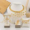 Orecchini di collana set di gioielli placcati in oro 18k per donne 2022 design brasiliano italiano costoso matrimonio Dubai bijoux femme