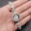 Link Bracelets Hermosa Upscale Fashion Womens 'Watches Silver Color Charm 시계 QA80