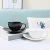 Kaffe te s￤tter europeisk stil kreativ girland keramisk upps￤ttning eftermiddagskopp caf￩