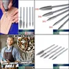 Other Household Sundries 5Pcs Wood Engraving Drill Bit Set Steel Solid Carbide Grinding Burr For Woodworking Drilling Carving Drop D Otkip