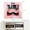 Multi-Layer 8D Fluffy False Eyelashes Mink H￥rtjock Cross Farterfly Nail Beauty Eyelash Set