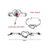 Сублимация формы сердца BANCLES Партия благосклонности цинк сплав. Регулируемые браслеты Blank Diy запястье украшения круглый цепь украшения
