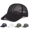 Casquettes de baseball hommes casquette en maille printemps été soleil femmes respirant baseball solide plaine réglable camionneur chapeau