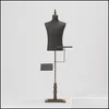 Mannequin 2 Stijl Herenlichaam Halve Lengte Model Pak Broeken Rek Display Kledingwinkel Hout Dase Verstelbare Hoogte Eén Pie Drop Deli Dhsiq