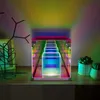 Bordslampor Decorazione Cubo Luce Notturna RGB Atmosfera Corlorful Acrilico Cubo Magico Lampada Da Tavolo Ristorante Illuminazione276j