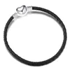 Silver Love Leather Rope Bracciale fai da te Fit Pandora Bracciale Man Women Designer Jewelry Gift