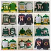 Movie College Ice Hockey Wears Jerseys Stitched 14JoelEriksson 97KirillKaprizov 24MattDumba Men Women youth Reverse Retro Blank Green White Jersey