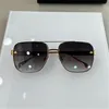 Top-Männer-Design-Sonnenbrille HOREZOM quadratischer K-Goldrahmen, großzügige und avantgardistische High-End-UV400-Schutzbrille für den Außenbereich