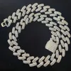 20 mm 16 Zoll -24 Zoll vergoldet Bling CZ Stein Miami Kubanische Kette Halskette Armband Punk Hiphop Rapper Street Schmuck für Männer