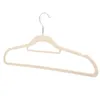 Hangers 10 Pcs Flocking Hanger Non-Slip Plastic Velvet Coat Flocked Custom Seamless Drying Rack