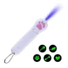 Oplaadbare projectie LED-kattenspeelgoed Pen Multi-patroon Infrarood Uv Paars licht Bijtvast Grappig Gatos Stick Mascotas Accessoires Juguetes LED Para Gatos