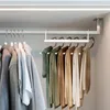 Caixas de armazenamento aço inoxidável dobrável rack de calça de calça prateleiras de armário de quarto de armário de armário de armário de armário magia cabides de calça mágica
